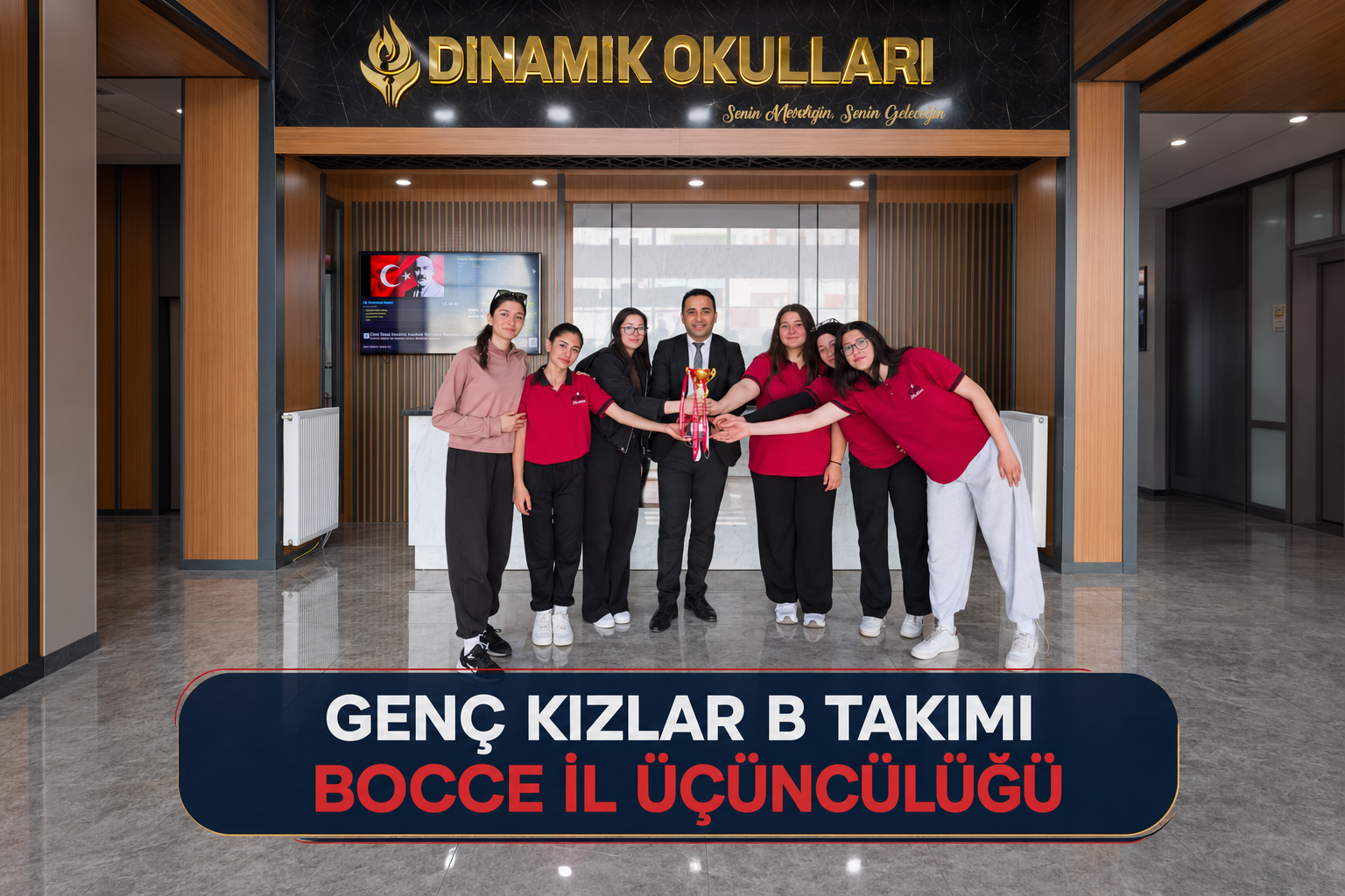 Dinamik Okulları genç kızlar boccede üçüncü